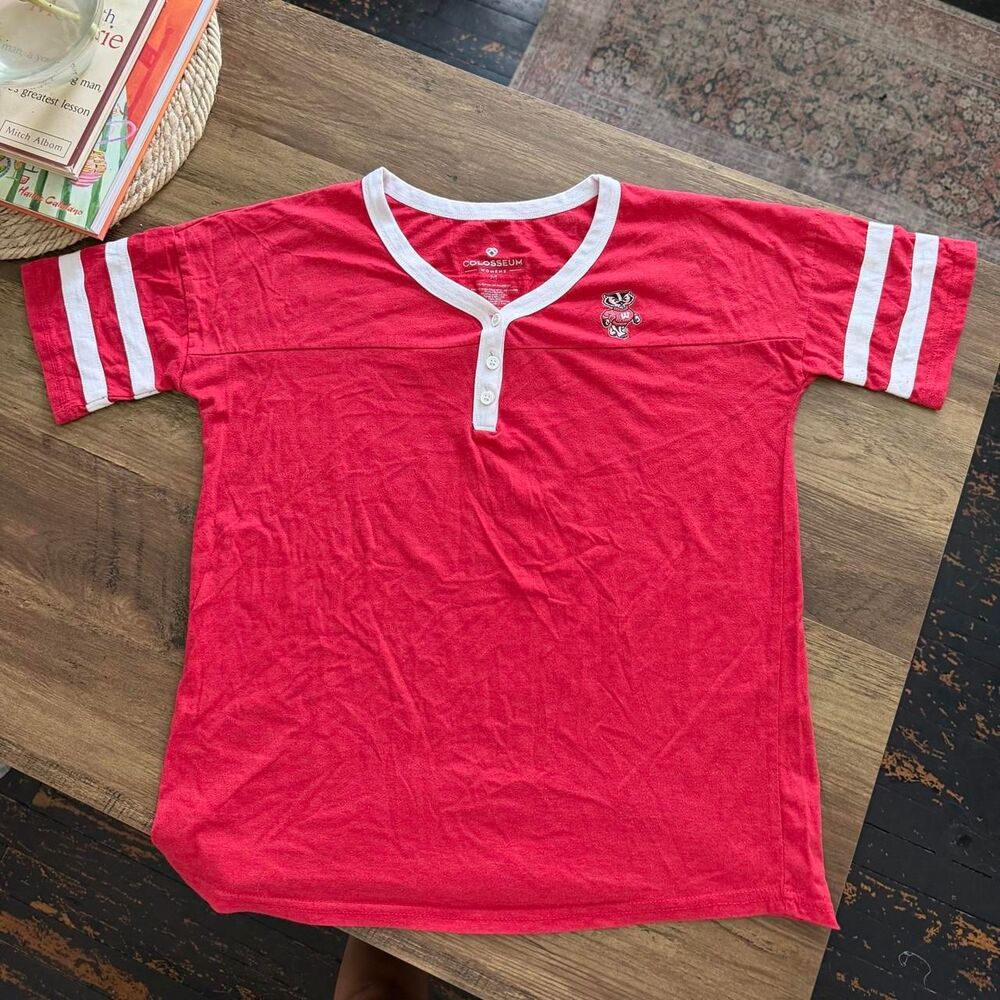 Wisconsin Badgers red jersey tee